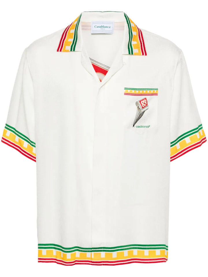 CASABLANCA WHITE SHIRT TROPICAL