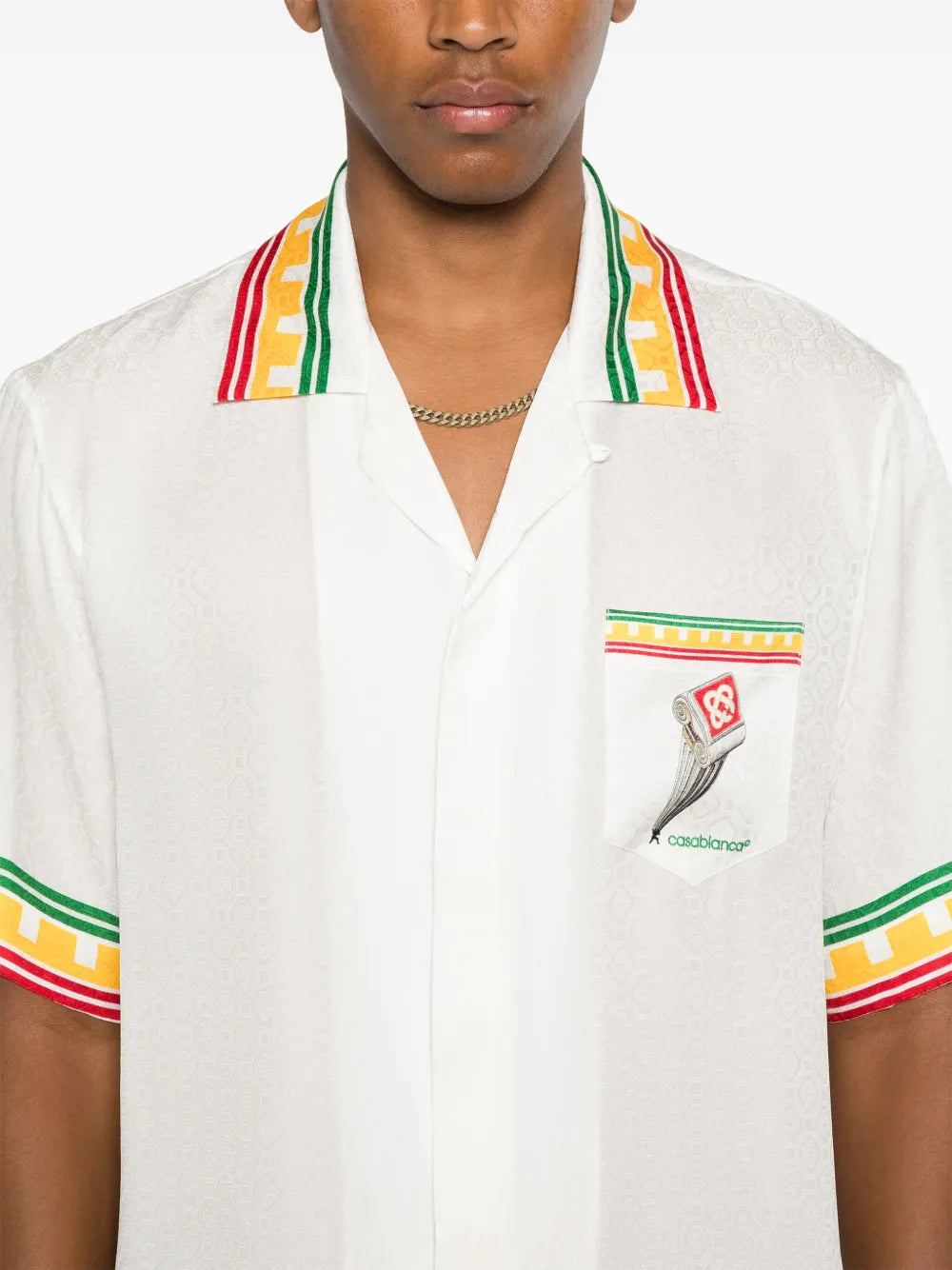CASABLANCA WHITE SHIRT TROPICAL