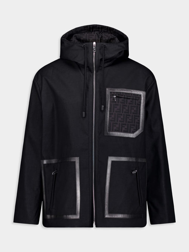 FENDI REVERSIBLE BLACK DOWN JACKET