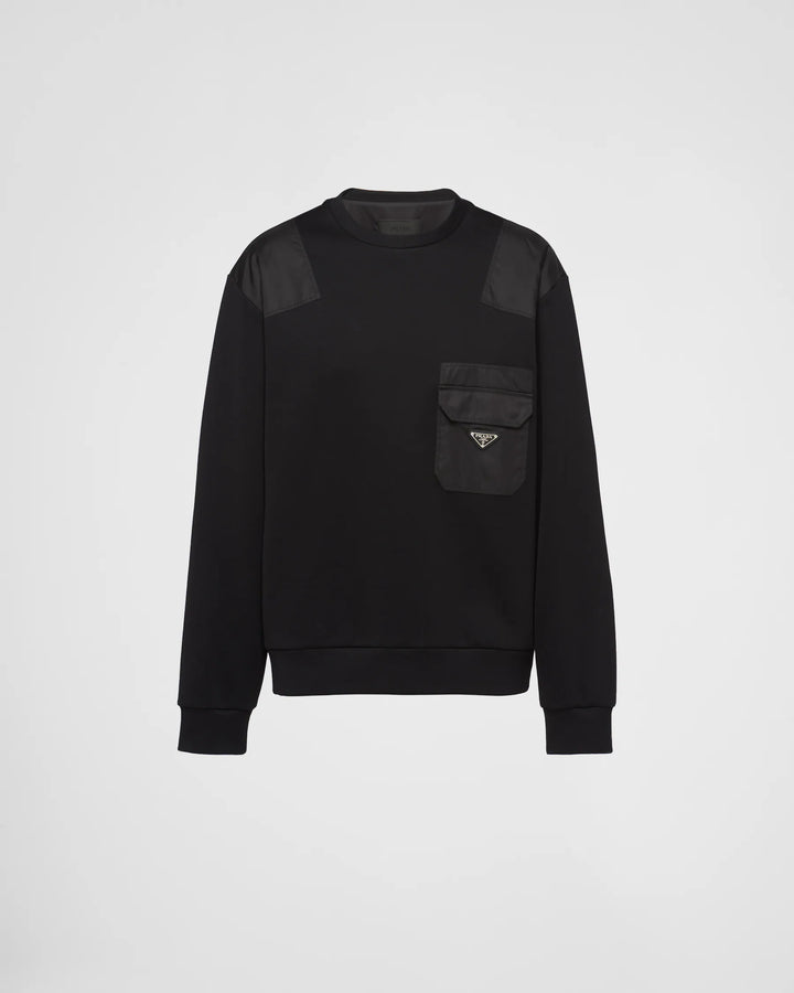 PRADA SWEATSHIRT IN BLACK WITH POCKET