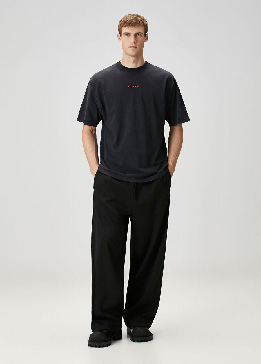 BALENCIAGA RED PRINT T-SHIRT