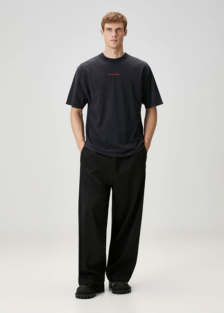 BALENCIAGA RED PRINT T-SHIRT