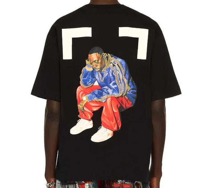 OFF-WHITE GANG BLACK T-SHIRT
