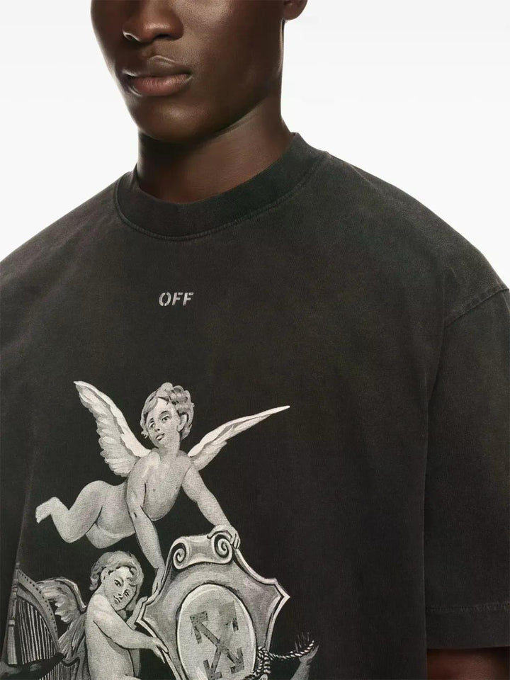 OFF-WHITE ANGELS BLACK T-SHIRT