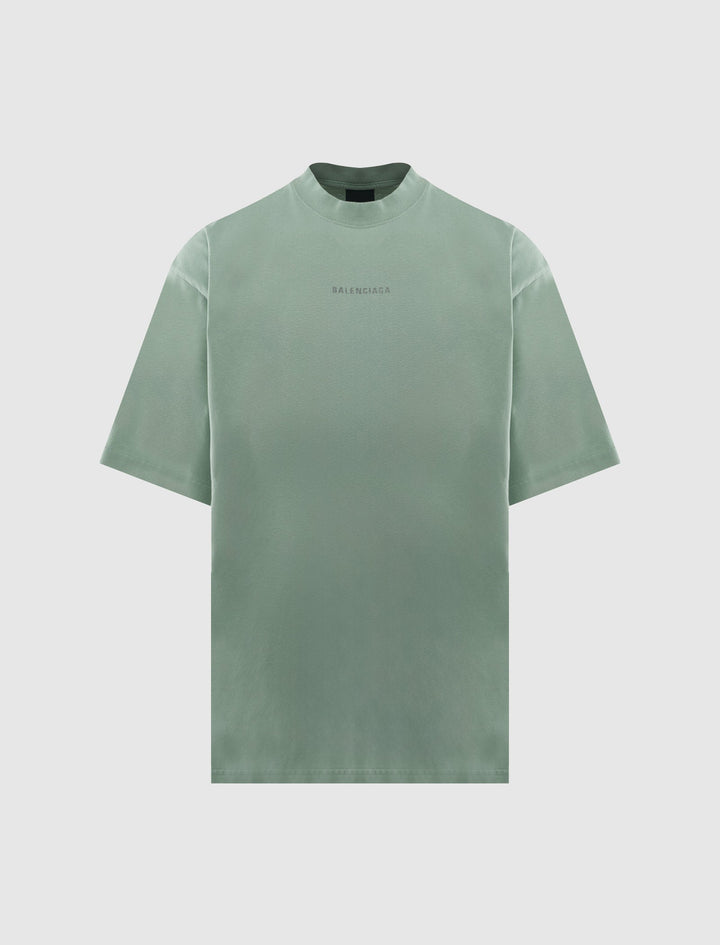 BALENCIAGA GREEN WASHED T-SHIRT
