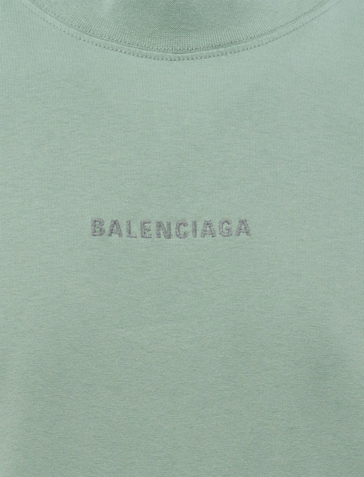 BALENCIAGA GREEN WASHED T-SHIRT