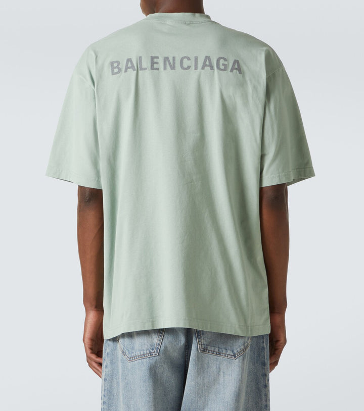 BALENCIAGA GREEN WASHED T-SHIRT