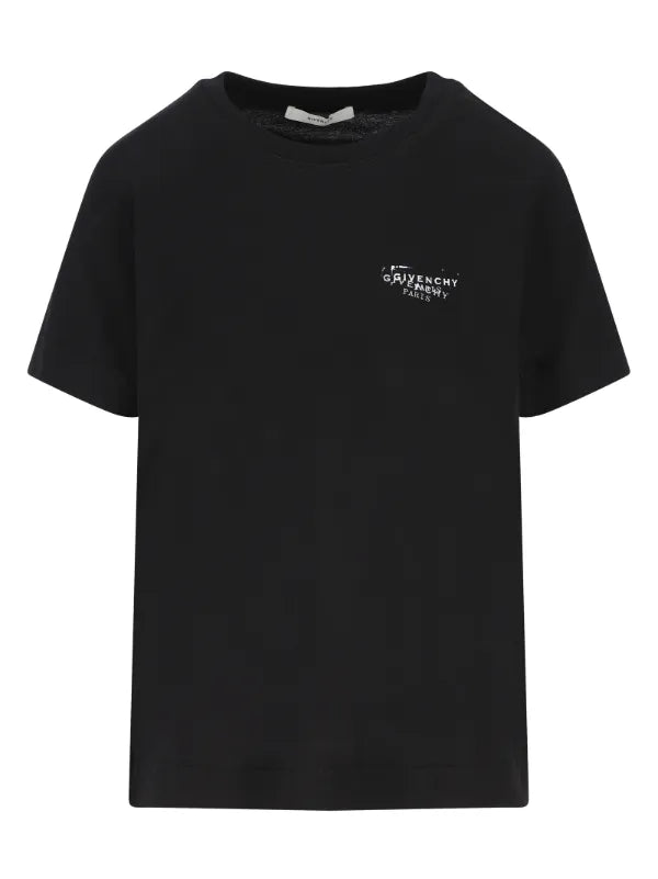 GIVENCHY STAMP LOGO BLACK T-SHIRT