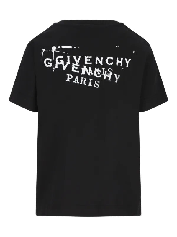 GIVENCHY STAMP LOGO BLACK T-SHIRT