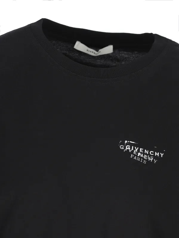 GIVENCHY STAMP LOGO BLACK T-SHIRT