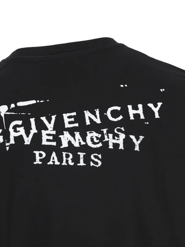 GIVENCHY STAMP LOGO BLACK T-SHIRT