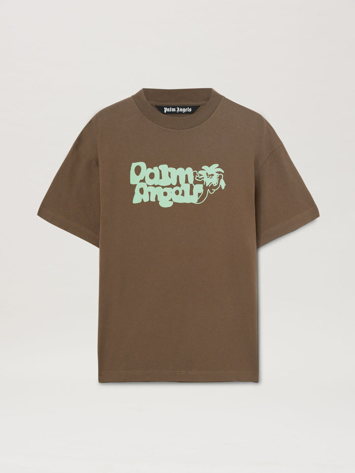 PALM ANGELS BROWN T-SHIRT MEN