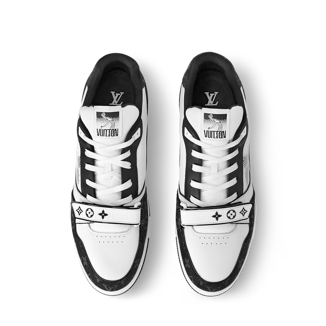 LOUIS VUITTON TRAINER SNEAKERS WHITE & BLACK