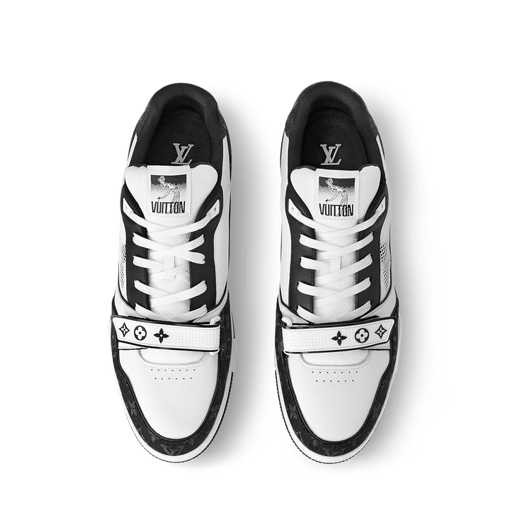 LOUIS VUITTON TRAINER SNEAKERS WHITE & BLACK